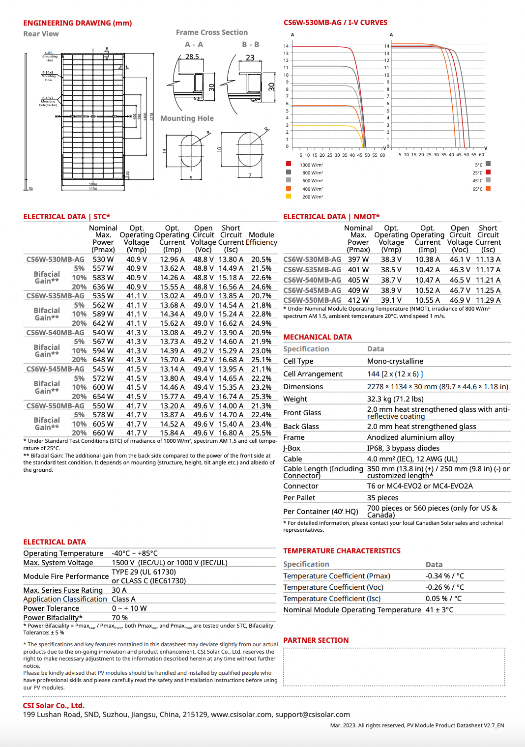 Image of Canadian Solar - Panel 545W